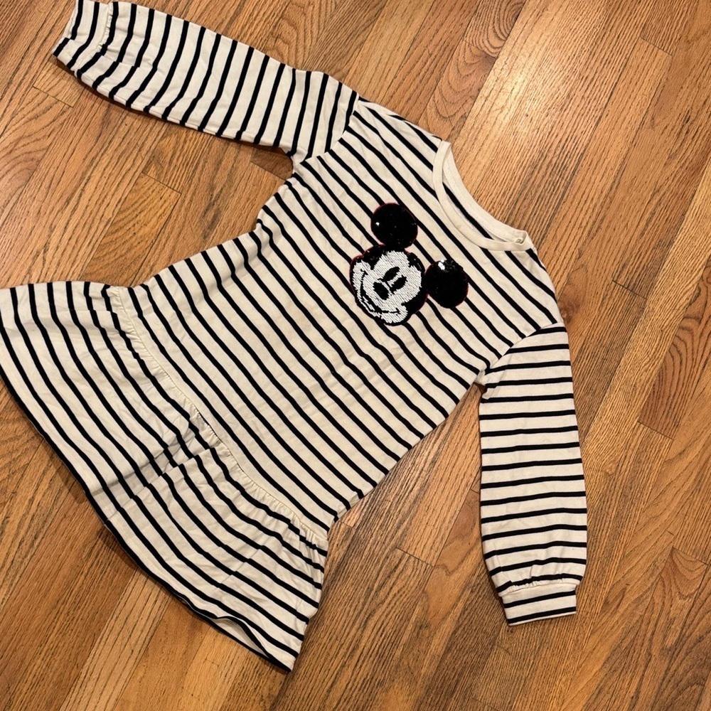 Gap Striped Mickey Mouse Kids Dress Size: Large (10) - Picture 4 of 6
